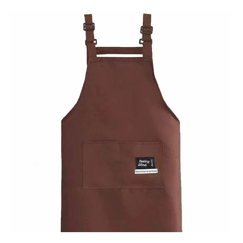 【Peace】Household Canvas Apron Oil-proof Can Wipe Hands Kitchen CookingMen Women Adult With Tool Pocket Fashion Coffee Over Apron