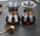 Hand Brewed Glass Coffee Sharing Pot Barista Tools Household Filter Coffee Pot Set Coffeeware Teaware Coffe Accessories