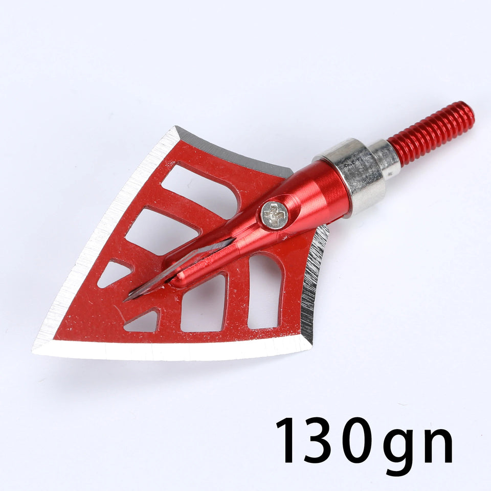 3pcs Hunting Broadhead 100gn-150gn ArrowHead Arrows Points for Compound Recurve Traditional Bow Crossbow Hunting Archery Outdoor