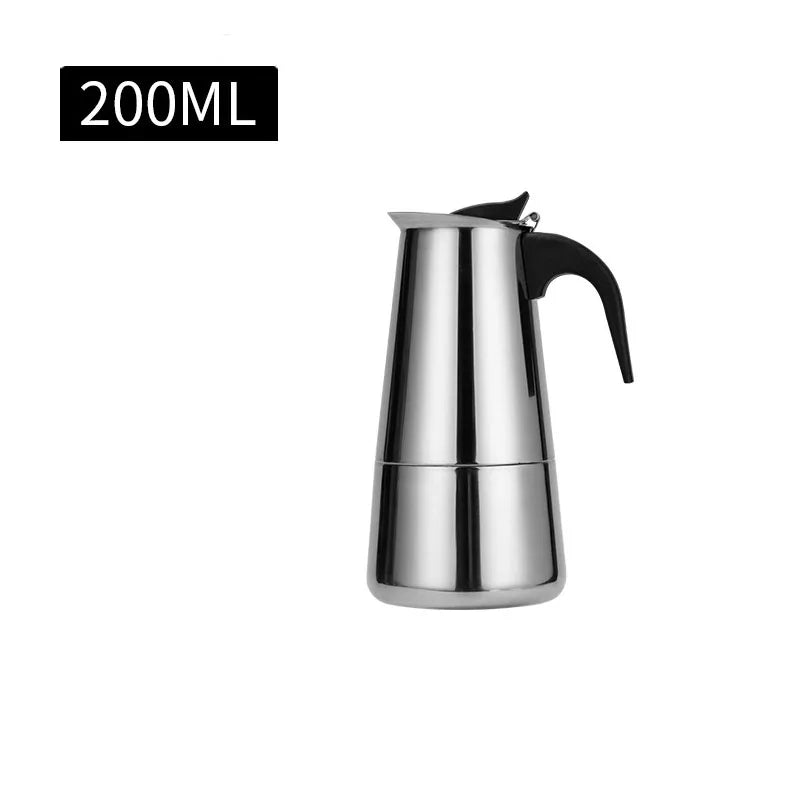 Coffee Pot Stainless Steel Filter Italian Espresso Latte Stovetop Percolator Tool 200/300/450/600Ml Moka Coffee Maker Coffee Pot