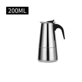 Coffee Pot Stainless Steel Filter Italian Espresso Latte Stovetop Percolator Tool 200/300/450/600Ml Moka Coffee Maker Coffee Pot