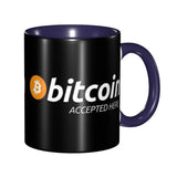 Bitcoin Accepted Here Coffee Mug DIY Customized Ceramic Tea Milk Mug