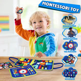 Montessori Toddler Busy Board,Autism Sensory Toys，Educational Activity Motor Skills Baby, Life Skills Learning Toys for Kids