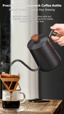 Stainless Steel Coffee Gooseneck Kettle 600ML Pour Over Coffee Pot with Precision Spout for Hand Brewing