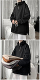 Turtleneck Hoodie Zipper Pullovers Streetwear Hip Hop Hooded Sweatshirt Men Clothing Korean Couples Harajuku Coat