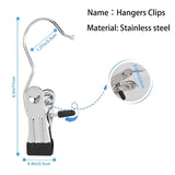 Hangers Clips Stainless Steel Laundry Hooks Hanging Clothes Pins Clip Hangers Boot Shoes Clothes Pins