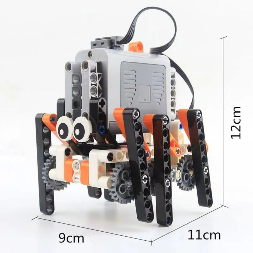 Technical Electric MOC Building Blocks 6-Leg Walking Robot RC Omnidirectional Robot Model DIY  bricks blocks Toy for kids