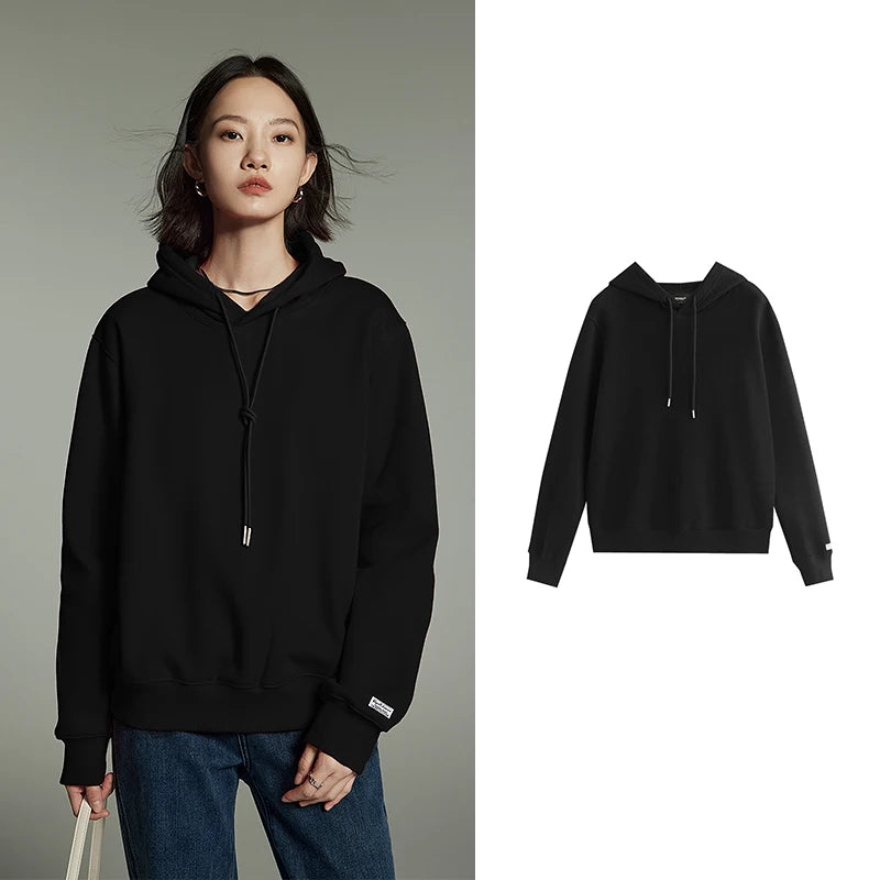 Women Plush Hoodies Sweatshirt 2024 Autumn Long Sleeve Loose Hooded Sweatshirt Versatile Leisure Multicolor Warm Pullover Tops