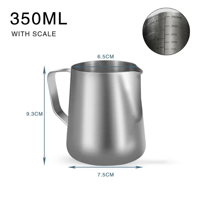 Coffee Milk Frothing Pitcher Stainless Steel Espresso Steaming Barista Latte Frother Cup Cappuccino Milk Jug Cream Froth Pitcher