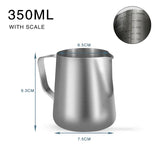 Coffee Milk Frothing Pitcher Stainless Steel Espresso Steaming Barista Latte Frother Cup Cappuccino Milk Jug Cream Froth Pitcher