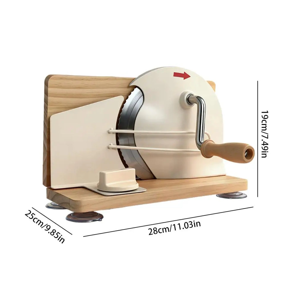 Adjustable Manual Bread Cutter Hand Crank Ergonomic Bread Slicing Cutter for Commercial Bakery Shop & Home Baking Daily Use