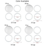 1 Set, 3pcs Silicone Gaskets and 1pc Aluminum Filter Moka Pot Coffee Bottle Replacement Compatible with 3/6/9/12 Cup Moka Expres