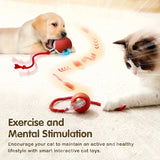 Cat Toys Automatic Rolling Ball Faux Tail Rechargeable Smart Pet Interactive Ball Electric Toy Dog Cat Training Imitate Mouse