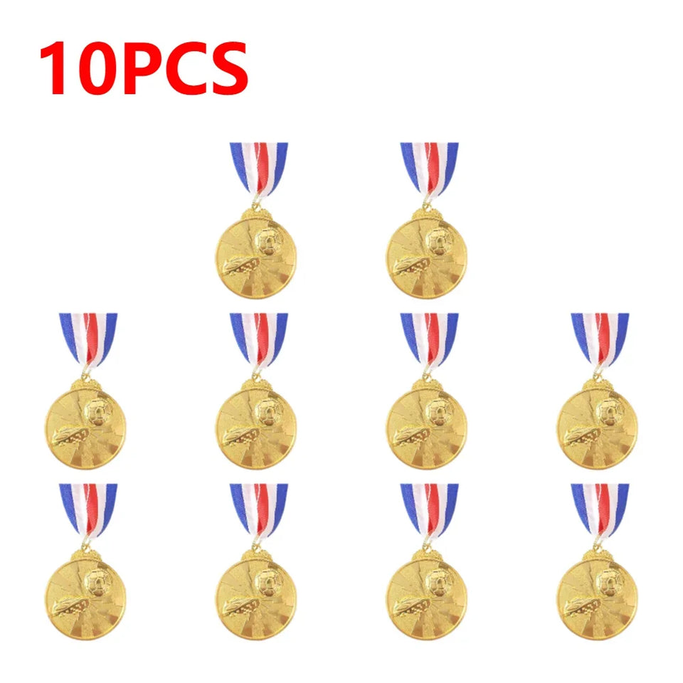 1-30PCS Zinc Alloy Award Medals Gold Silver Bronze Prizes Award Soccer Football Medals for Championship Sports Competition