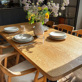Hotel Restaurant Wooden Dining Table Set 8 Seater Solid Wood Dining Table