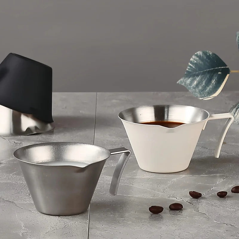 Espresso Extraction Cup 304 Stainless Steel with Scale Thickened Exquisite Ounce Coffee Cup Home Kitchen Cafe Accessories