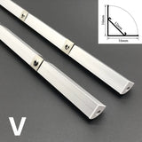 1-30pcs/Lot perfil aluminio led Corner Aluminium Profile Channel Holder for LED Strip Light Bar Cabinet Lamp Kitchen Closet