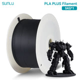 SUNLU 5KG PETG/PLA/PLA PLUS 3D Filament 1.75mm Large Spool Neatly Wound Big Roll Printing Filament for Most FDM 3D Printer