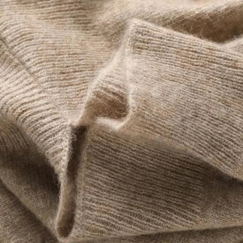 100%Wool Women's Knitted Shawl Scarf Soft Warm Knitwear Cardigan Cloak Wraps Shoulder Neck Protect Pashmina Scarves Dual Use