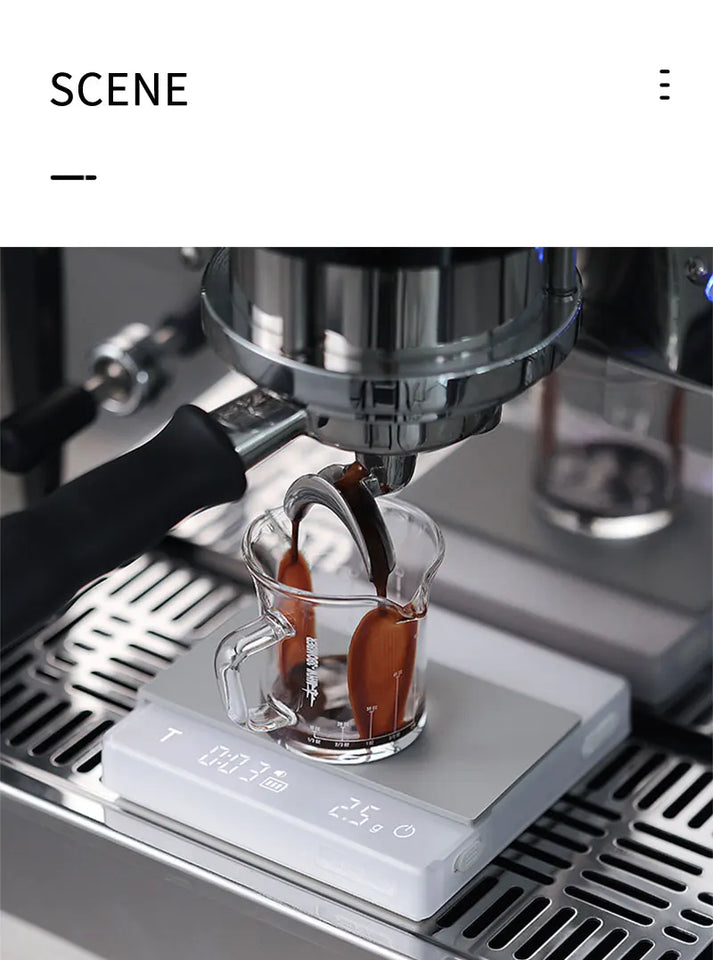 MHW-3BOMBER Digital Kitchen Coffee Scale 2000g/0.1g High Precision Cyclic Rechargeable Electronic Scale Home Barista Accessories