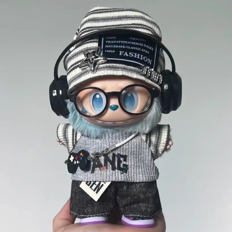 Explosions Grey Star Hat Suit Baby Clothes 123rd Generation of High-energy Hope Vinyl Doll Clothes in Front Clothes Doll Clothes