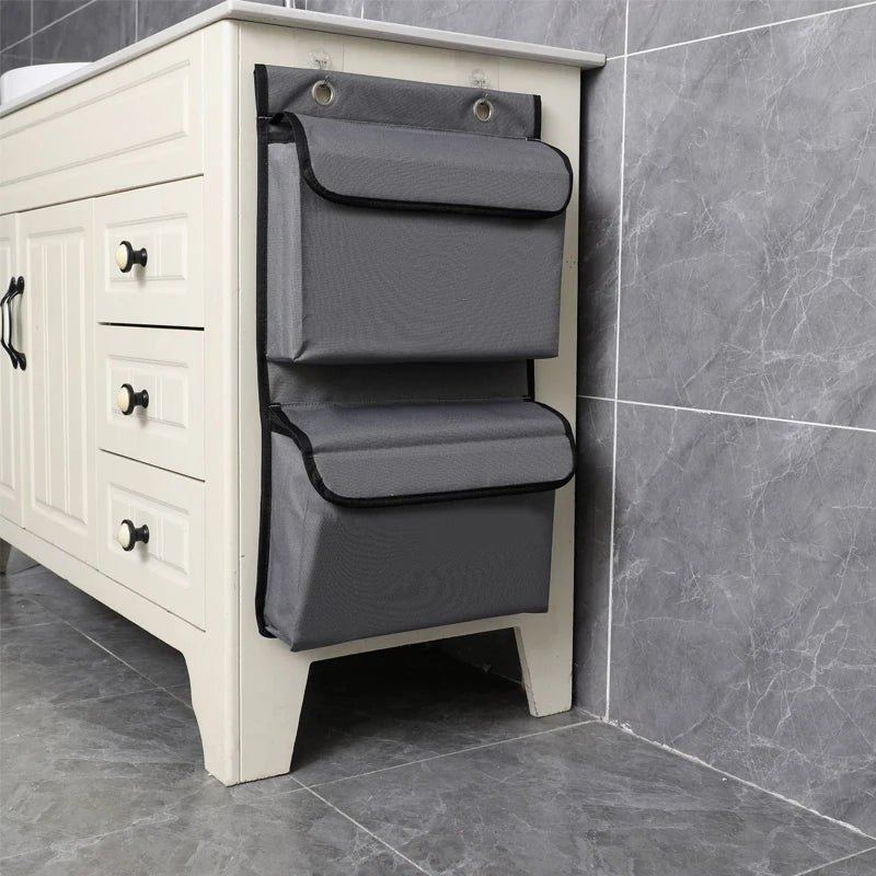 Multi-pockets Wall Storage Bag Large Over Door Hanging Shoe Organiser Behind Doors with 4 Metal Hooks Shoes Rack Storage Bags