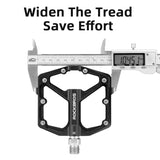 ROCKBROS Bike Pedals Aluminum Alloy Anti-slip Bicycle Pedals Ultralight Sealed Bearing One-piece MTB Road Mountain Cycling Pedal