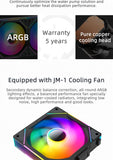 TEUCER NA-240 ARGB CPU Liquid Cooler LGA 2011 1700 1200 AM4 AM5 240mm Water Cooling Radiator Equipped with JM-1 Wireless Fan