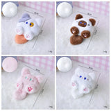 Kawaii Plush Brooch Coffee Cat Plush Keychain Soft Stuffed Cute Cat Plush Doll Colorful Ins Animal Plush Key Chain Kid Girls