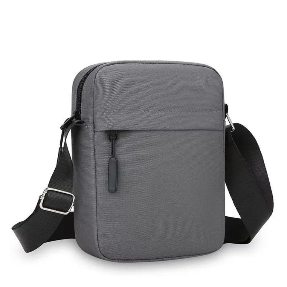 New Nylon Polyester Crossbody Bags Black Grey Blue Minimalists Tote Bag Long Shoulder Strap Travel Storage Bag For Men Women