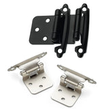 2Pcs American Self Closing Spring Hinge with Screws Overlay Cabinet Door Flush Hinges for DIY