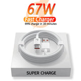 For Xiaomi 67W USB Super Fast Charger Power Adapter Mi 12 11 6A Type C Cable POCO X5 X4 Pro Note 9 10 11 Charging
