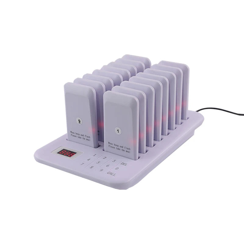 Factory Price Restaurant Pager System Wireless Queue Calling System 16 Buzzers Beepers for Coffee Dessert Shop Food Truck
