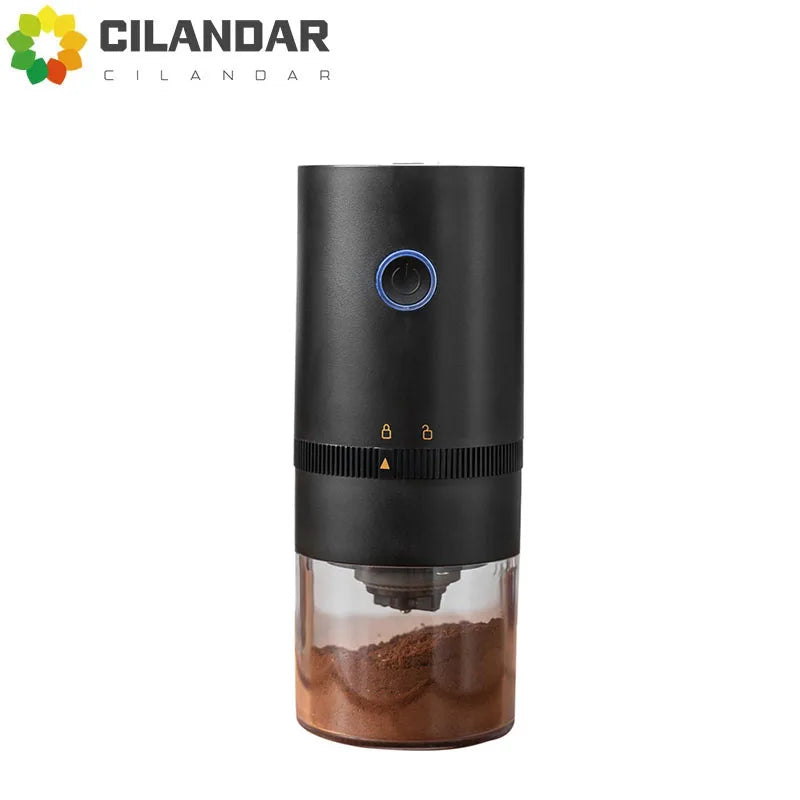 Portable Electric Coffee Grinder with USB Charging Adjustable Ceramic Grinding Core Long Endurance for Outdoor Travel