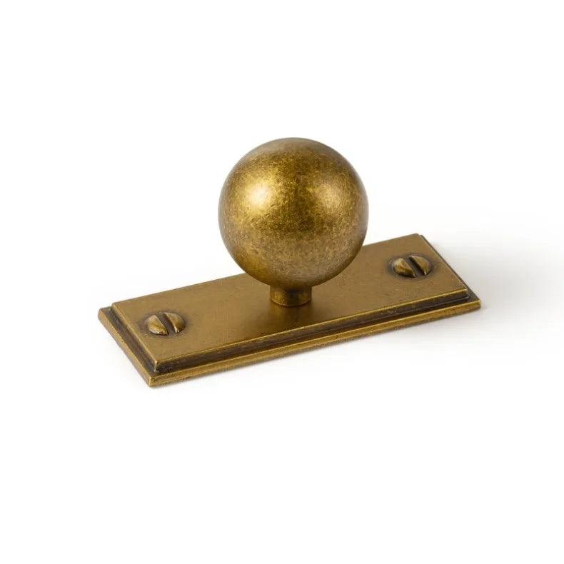 Antique Brass Cabinet Knobs Drawer Handles Zinc Alloy Pulls Mid-Century Modern Hardware for Kitchen and Bathroom Cupboard