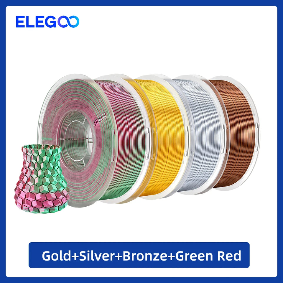 ELEGOO 5/10KG Silk Filament PLA 1.75mm 3D Printer Filament for FDM 3D Printers Elegoo PLA for Elegoo Centauri Carbon