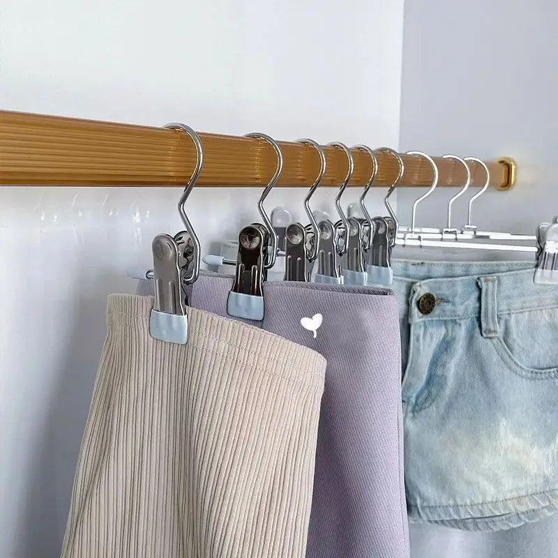 Hangers Clips Stainless Steel Laundry Hooks Hanging Clothes Pins Clip Hangers Boot Shoes Clothes Pins