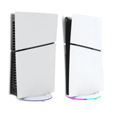 RGB Vertical Stand with Anti-Slip Pad LED Base Gaming Stand Stable Console Base Bracket for PS5 Slim Disc/Digital Version