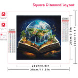 Huacan New Arrivals Diamond Painting Landscape Waterfall Full Embroidery Book Picture Of Rhinestones Wall Decor