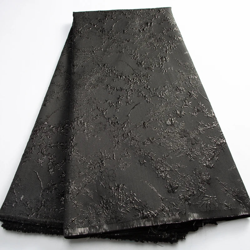 High Quality French Brocade Jacquard Lace Fabric 2026 Nigerian African Organza Lace Fabric 5 Yards for Wedding Dress Sewing