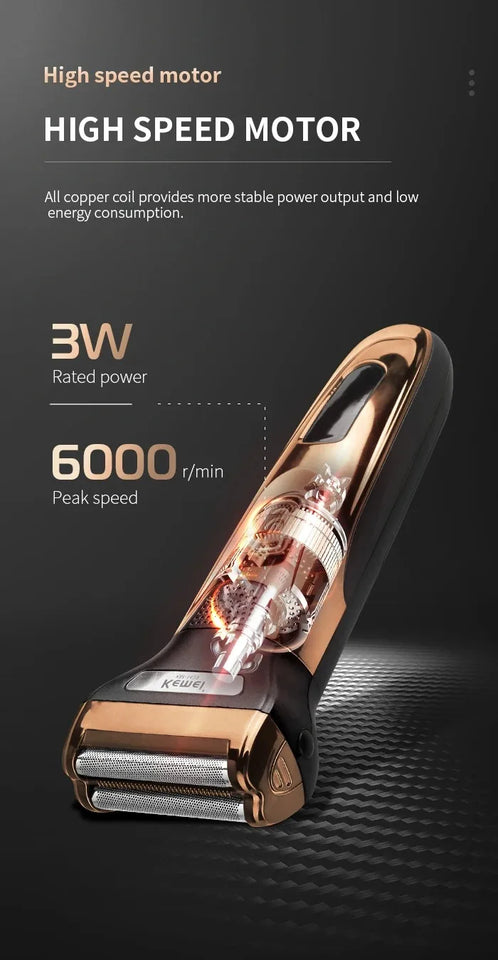 Kemei KM-1429 3 in 1 Electric Beard Shaver Professional Nose Trimmer Detachable Blade Mens Multifunctional Hair Cutting Machine