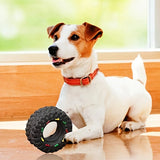 Puppy Teeth Training Toy Durable Dog Chew Wheel Interactive Sound Toy Chew-Resistant for Small Medium Dogs Pet Supplies