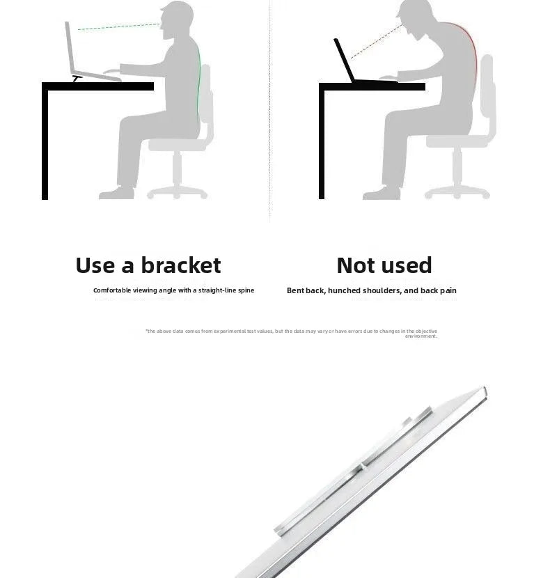 Desktop Riser Portable Foldable Laptop Stand Plastic Feet Hidden Keyboard Mini Adjustable Support Holder for Notebook