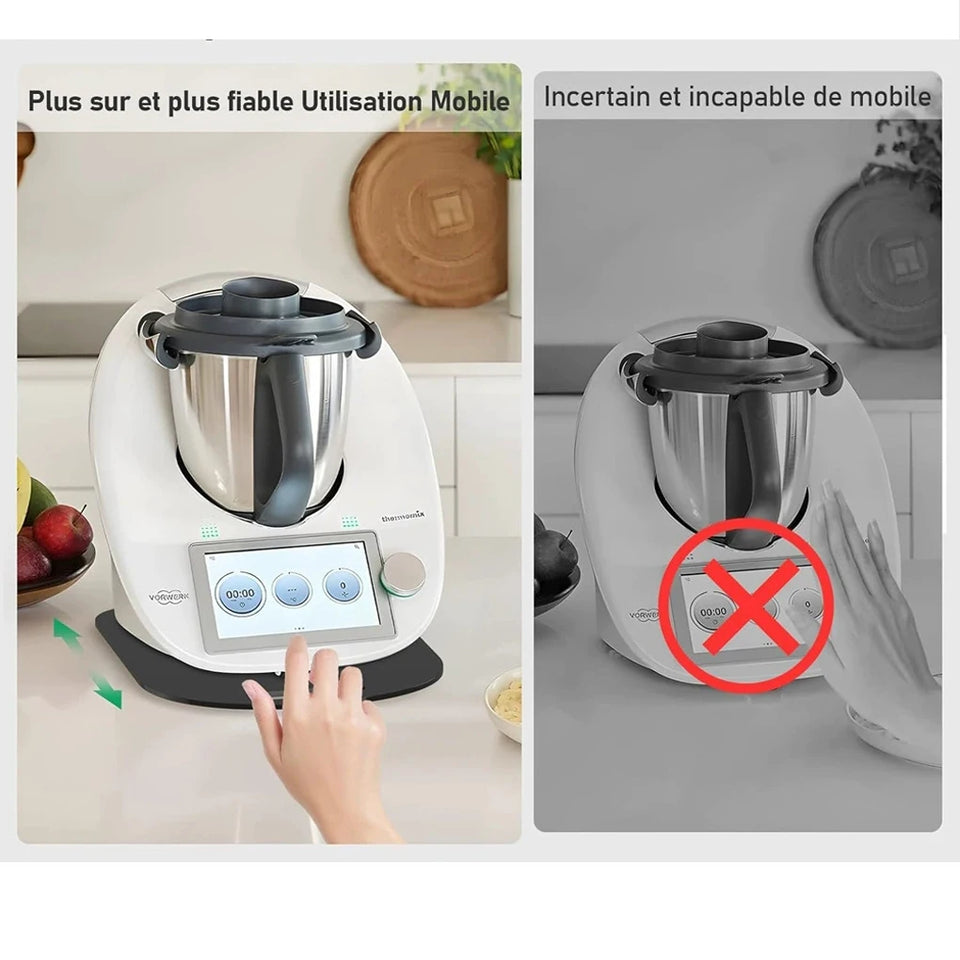 Thermomix TM5 TM6 Wooden Food Processor Tray Kitchen Countertop Coffee Machine Sliding Base Wear-resistant Transparent Slide