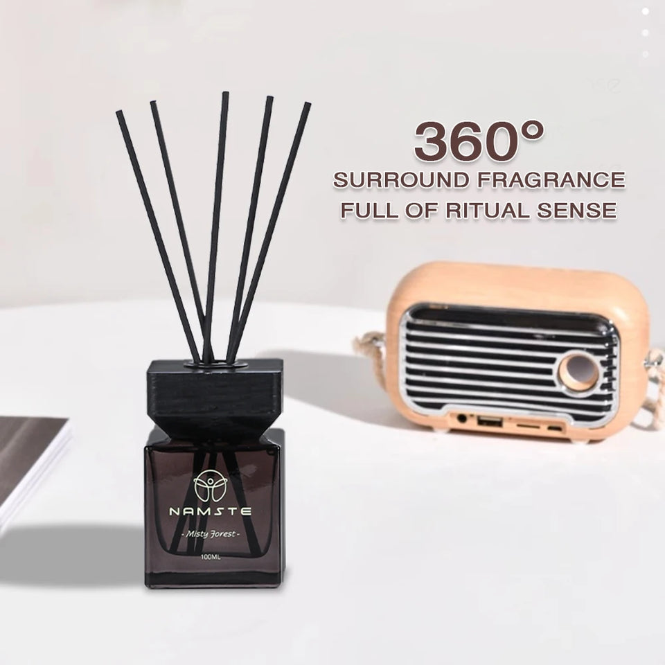 NAMSTE 100ML Reed Diffuser Stick Fragrance oil Aromatherapy Flameless Hotel Home SPA Aromatherapy Air Freshener Fragrance Scent