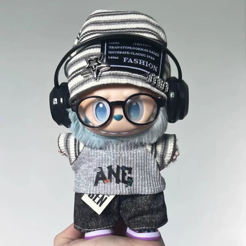 Explosions Grey Star Hat Suit Baby Clothes 123rd Generation of High-energy Hope Vinyl Doll Clothes in Front Clothes Doll Clothes