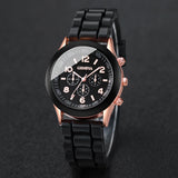 5/6PCS Women's Watch Casual Silicone Band Quartz Watches Butterfly Jewelry Set(Without Box)