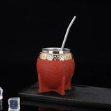Creative Double Wall 260ml Stainless Steel Yerba Mate Tea Cup Tumbler Beer Pint Coffee Mug Gifts For Friend No Straw
