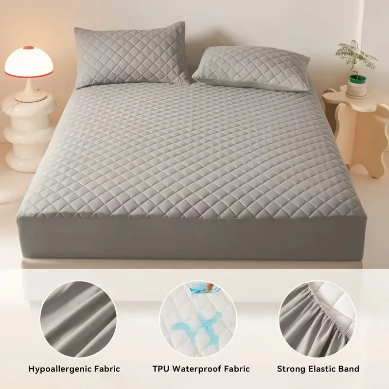 3D Air Fabric Thick Waterproof Mattress Cover Mattress Protector Soft Breathable Bed Fitted Sheet Single Double Bedroom Dormitor