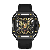 LIGE New Fashion Men Watches Luxury Large Dial Square Design Quartz Watch Casual Silicone Band Men's Sports Watches Reloj Hombre